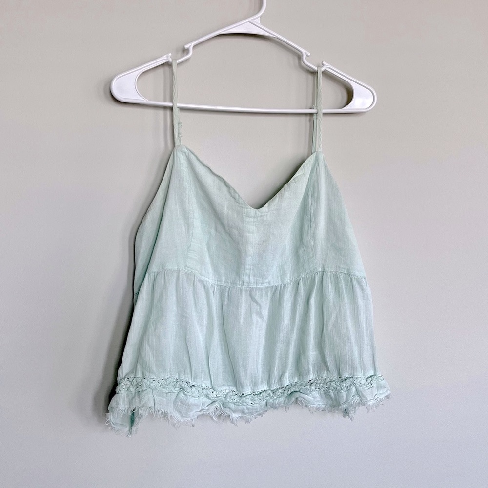 Aerie Light Blue Flowy Tank